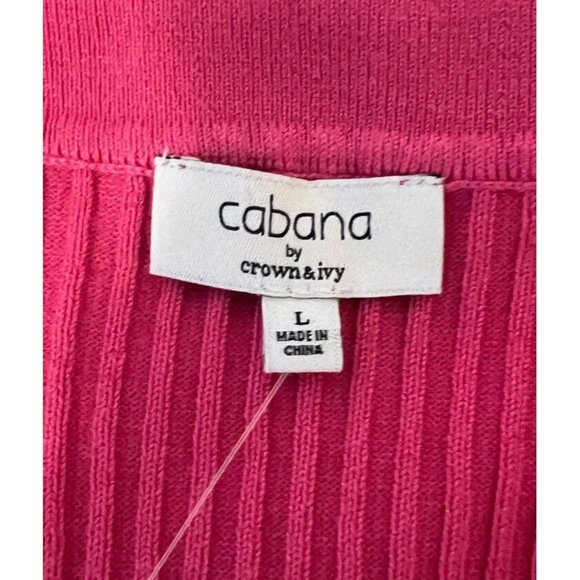 Crown And Ivy Cabana Juniors Pink Sleeveless Sweatshirt Dress Size Large - Picture 3 of 3
